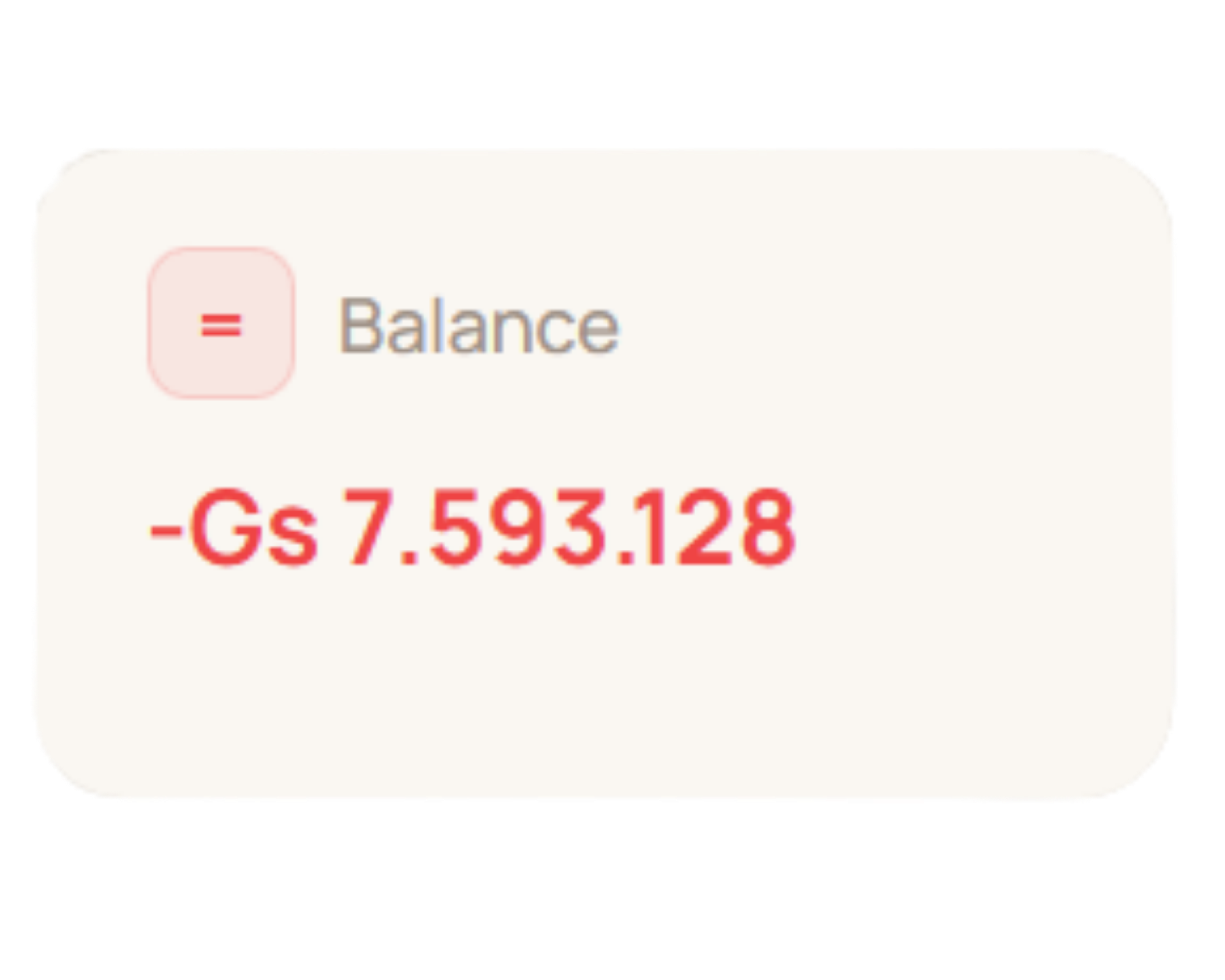 Badge de balance total